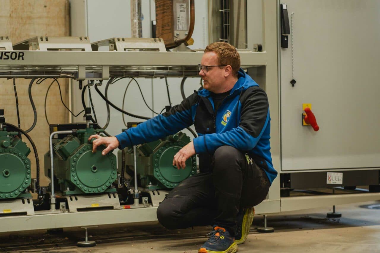 Kjøleanlegg hos Bru Gard på Brusand — CO₂ transkritisk anlegg installert av RK Tekniske